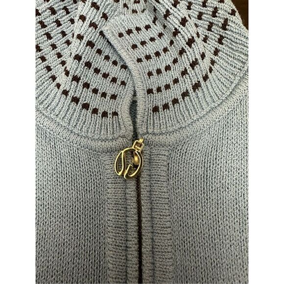 St. John Sport By Marie Gray Blue Knit Full Zip Women's Blazer Jacket Size  S - Picture 4 of 13